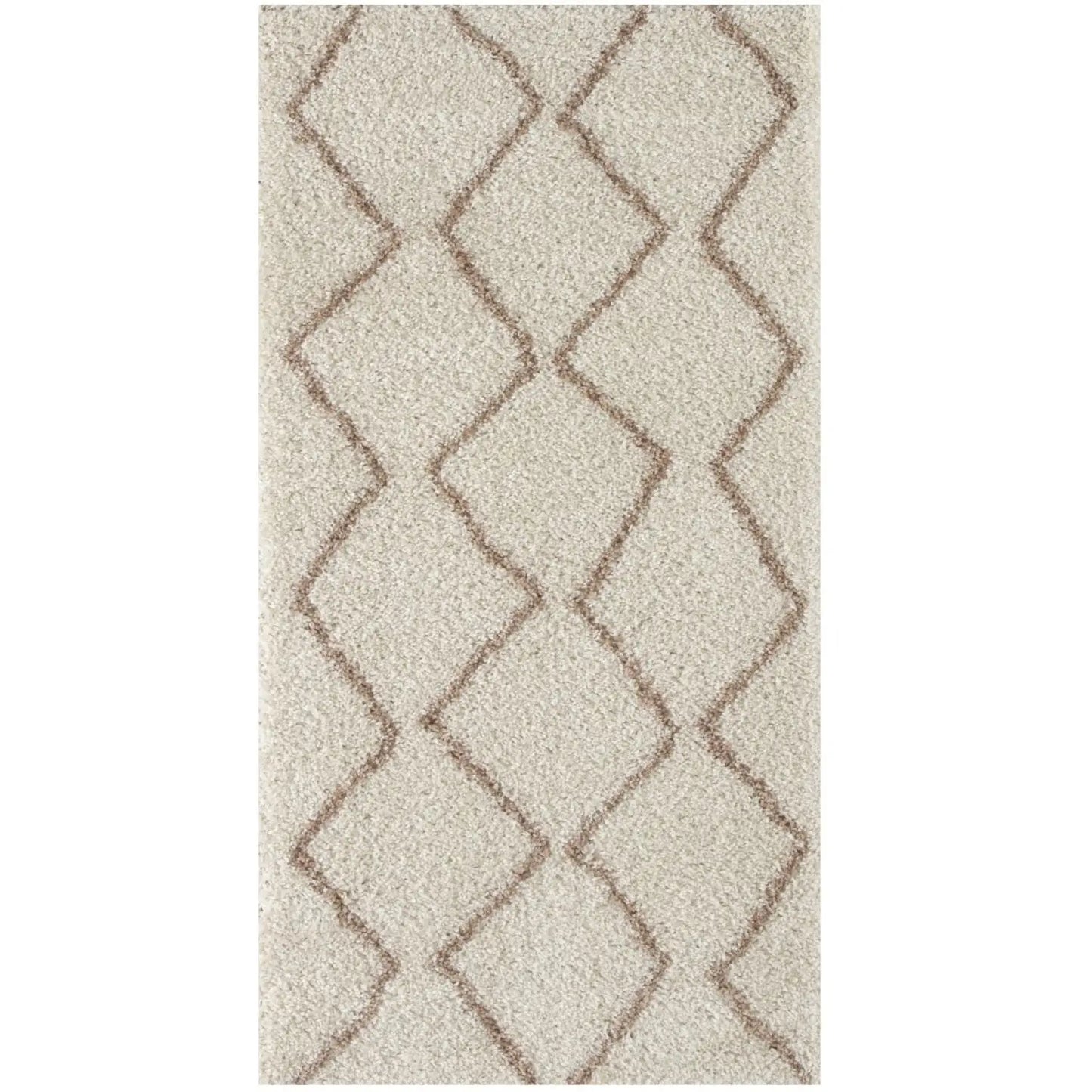 Moroccan Ivory Beige Shaggy Rug | 830