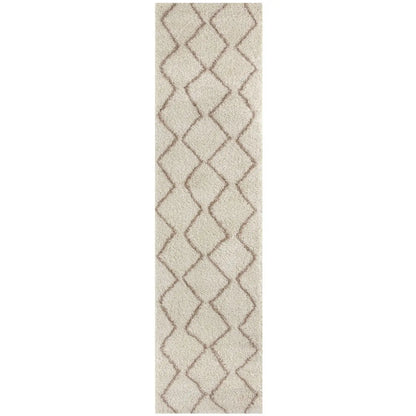 Moroccan Ivory Beige Shaggy Rug | 830