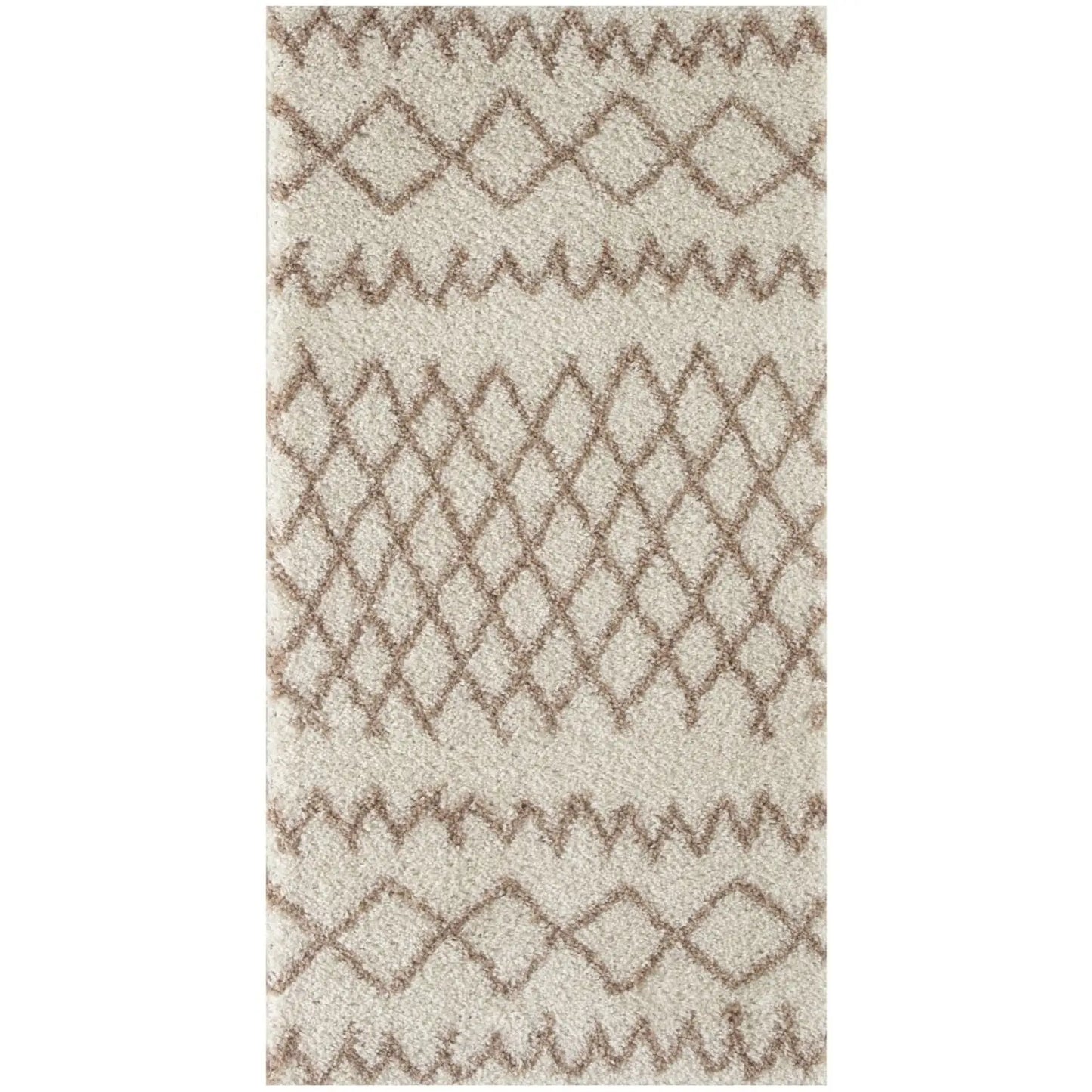 Moroccan Ivory Beige Shaggy Rug | 930