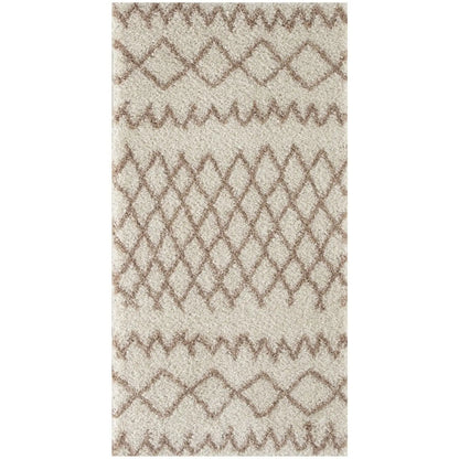 Moroccan Ivory Beige Shaggy Rug | 930