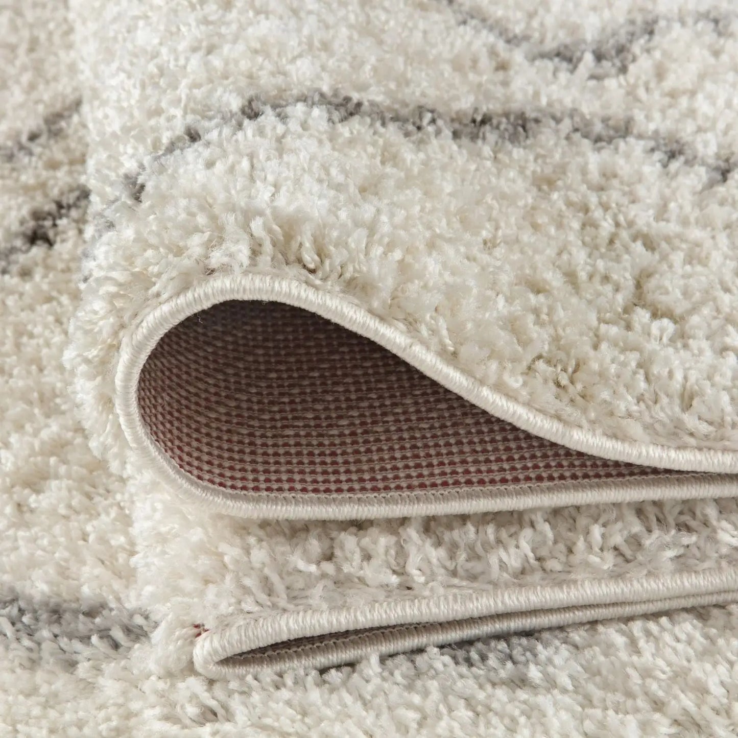 Moroccan Ivory Grey Shaggy Rug | 800