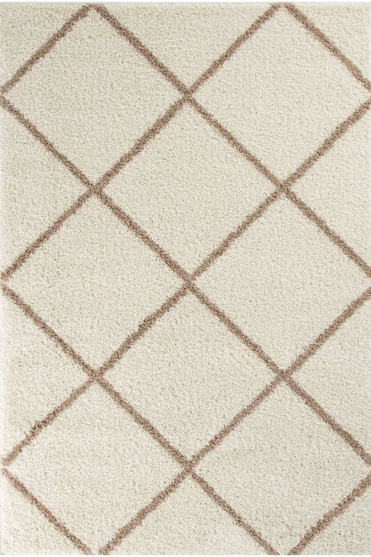 Moroccan Ivory Shaggy Rug | 530