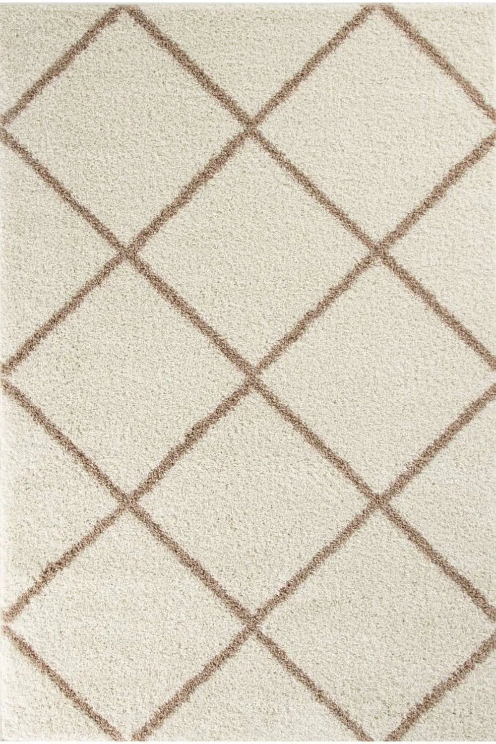 Moroccan Ivory Shaggy Rug | 530