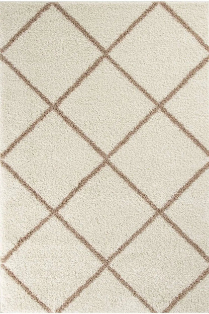 Moroccan Ivory Shaggy Rug | 530