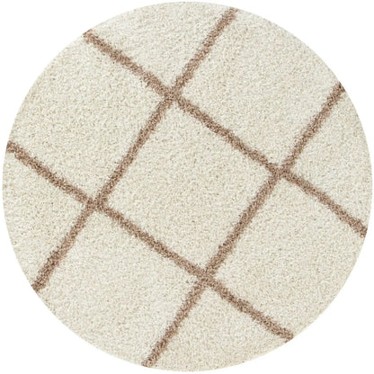 Moroccan Ivory Shaggy Rug | 530