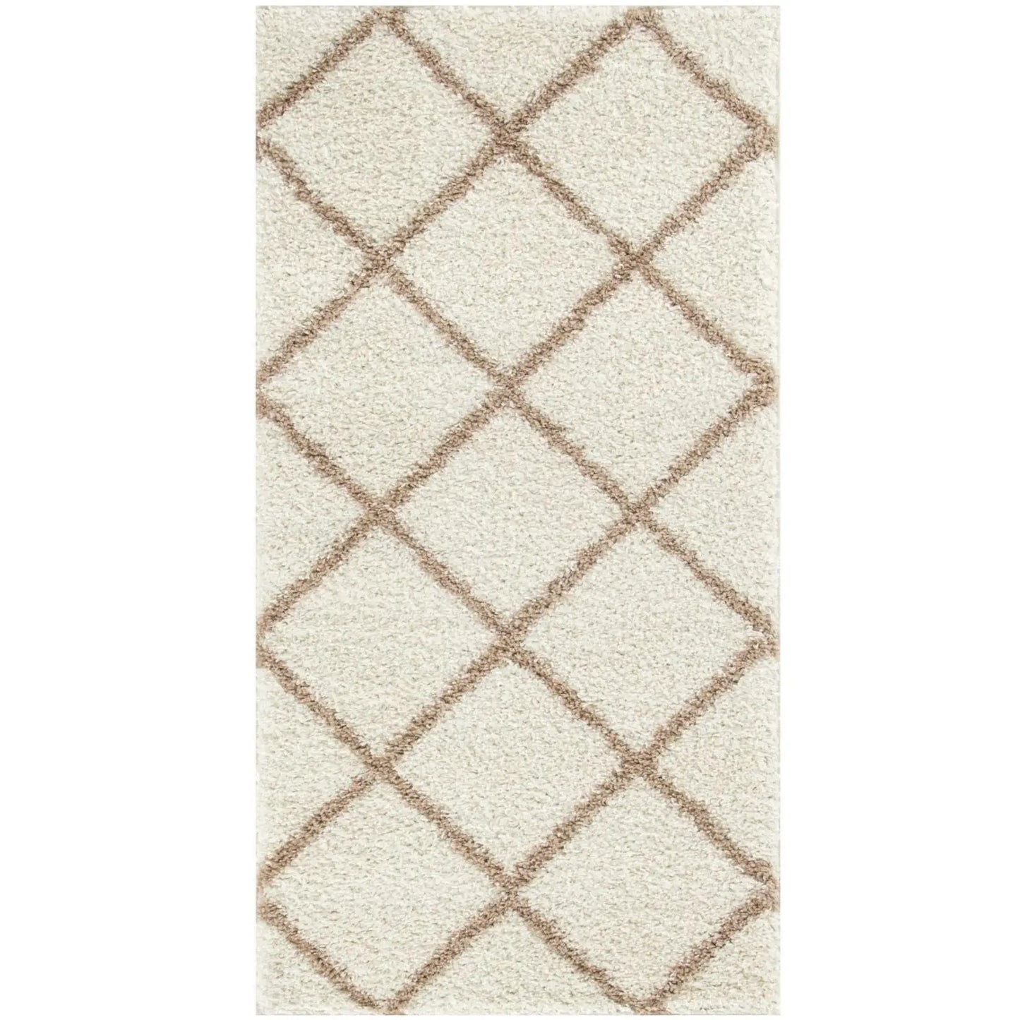 Moroccan Ivory Shaggy Rug | 530