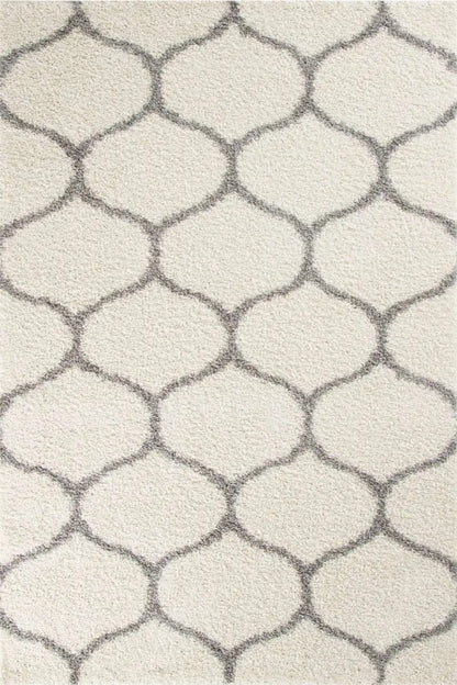 Moroccan Ivory Shaggy Rug | 600