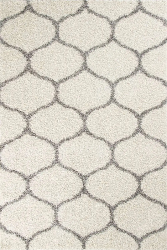 Moroccan Ivory Shaggy Rug | 600