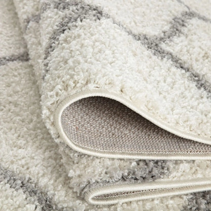 Moroccan Ivory Shaggy Rug | 600
