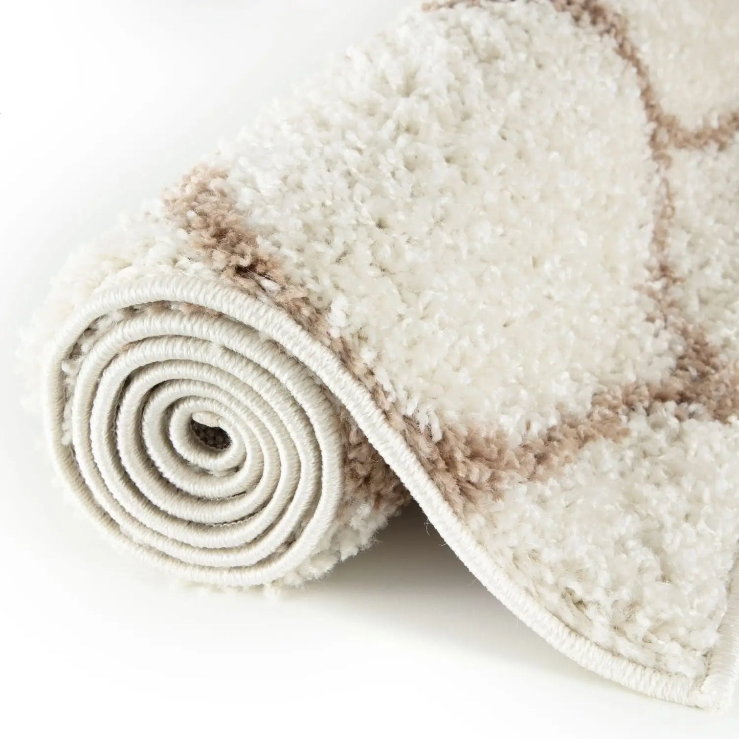 Moroccan Ivory Shaggy Rug | 630
