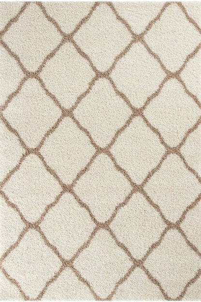 Moroccan Ivory Shaggy Rug | 730