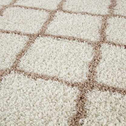 Moroccan Ivory Shaggy Rug | 730
