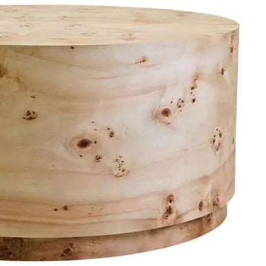 Mota Natural Burl Wood Round Coffee Table