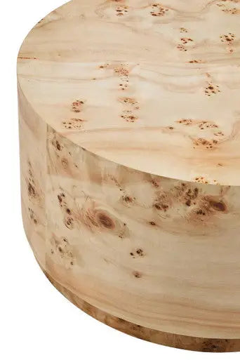 Mota Natural Burl Wood Round Coffee Table