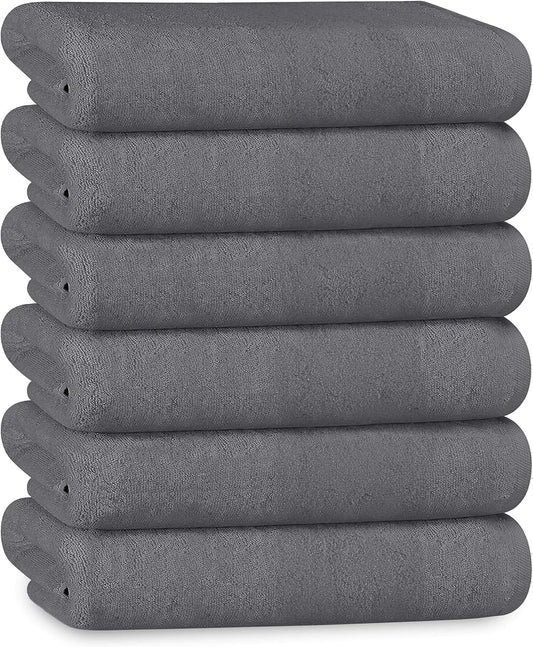 Multi-Pack Hotel Bath Sheets 500gsm Super Absorbent Quick Dry Soft Cotton Towels White Grey for B&Bs and Hospitals