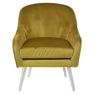 Mustard Velvet Armchair | Louxor