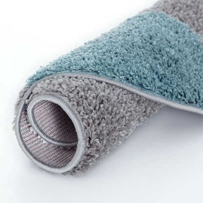 Myshaggy Geometric Duck Egg Blue Rug