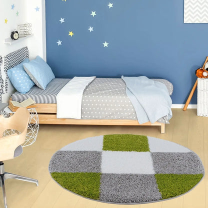 Myshaggy Geometric Green Rug