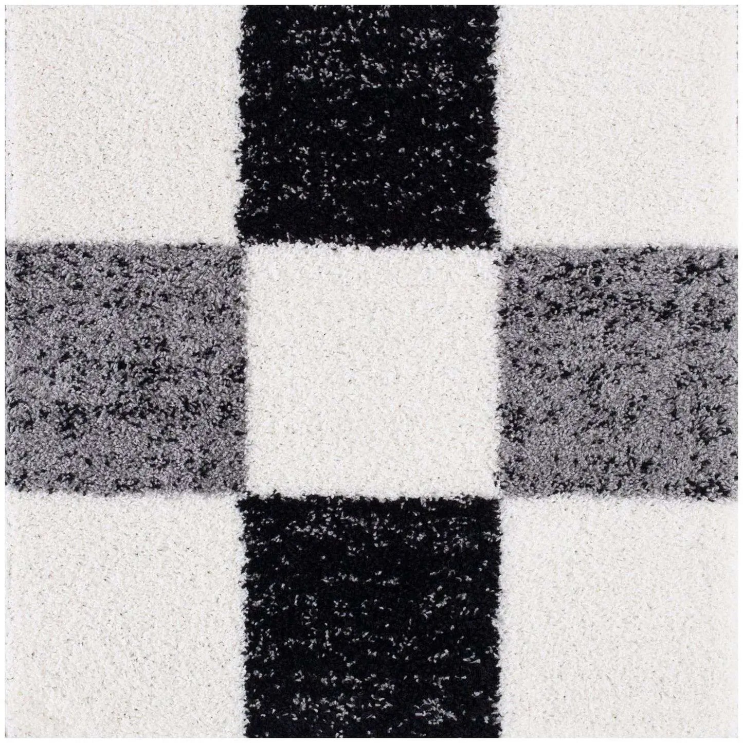 Myshaggy Geometric Grey Rug