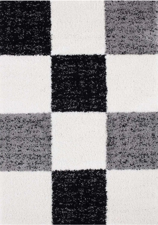 Myshaggy Geometric Grey Rug