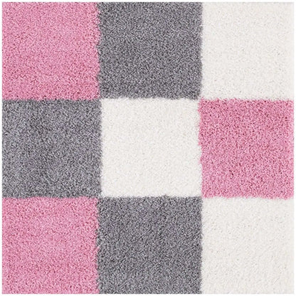 Myshaggy Geometric Pink Rug