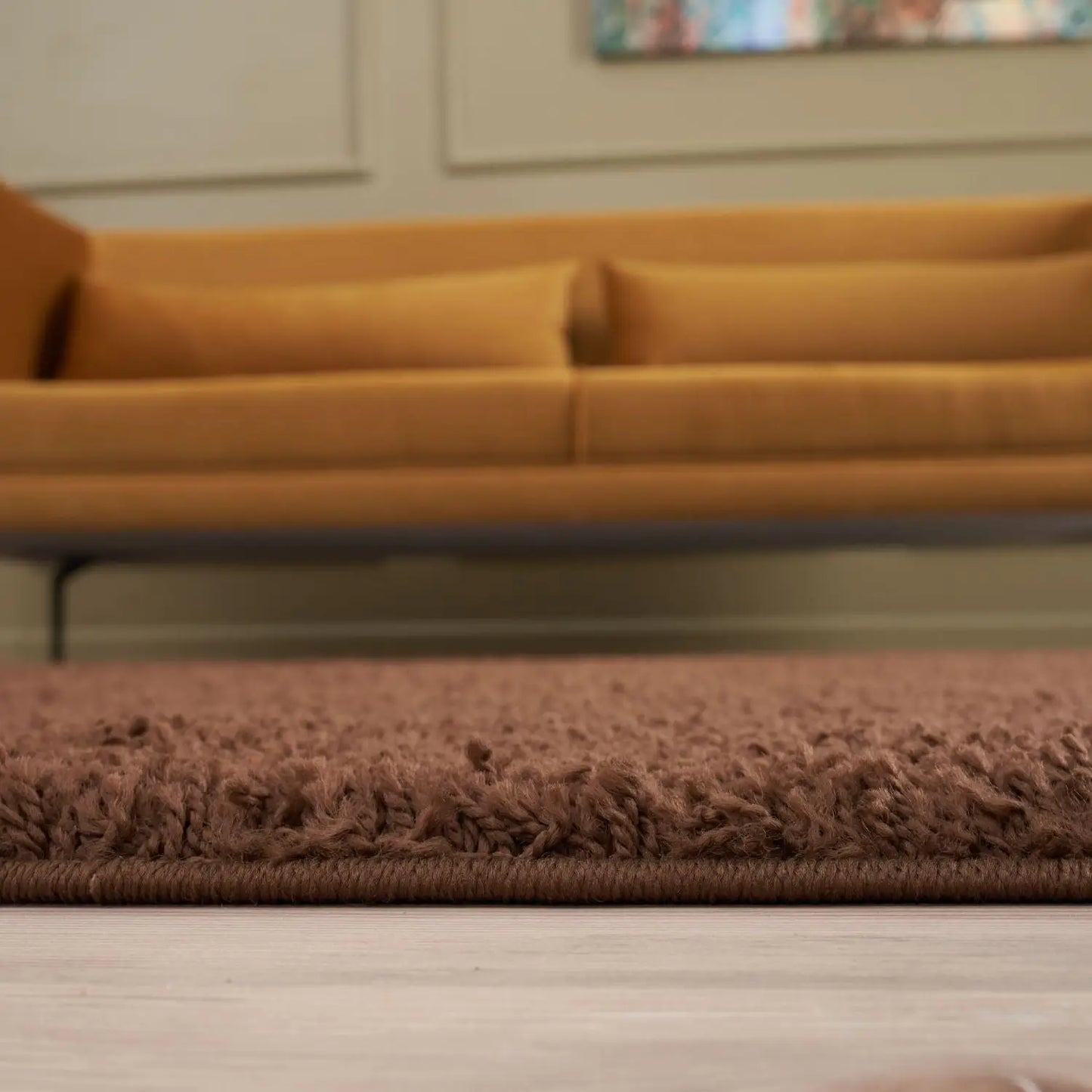 Myshaggy Solid Brown Rug