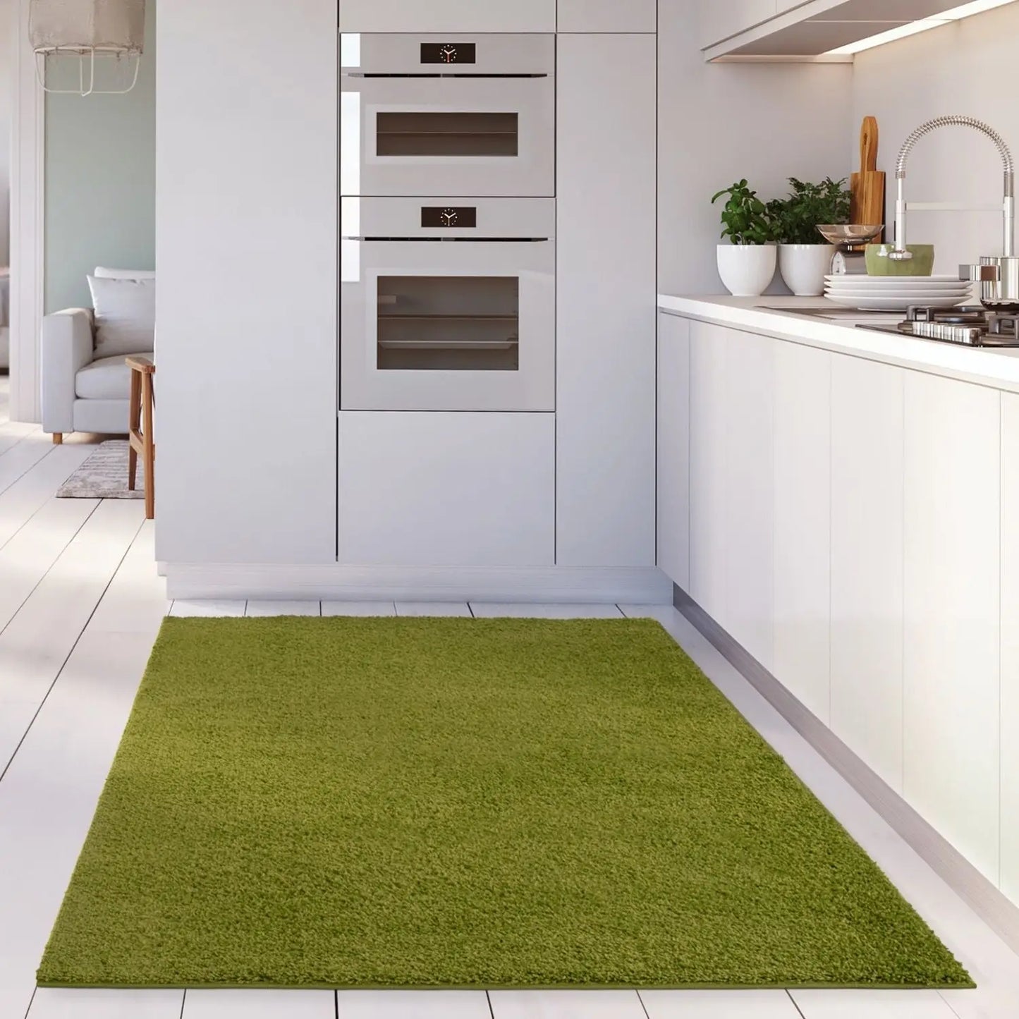 Myshaggy Solid Green Rug