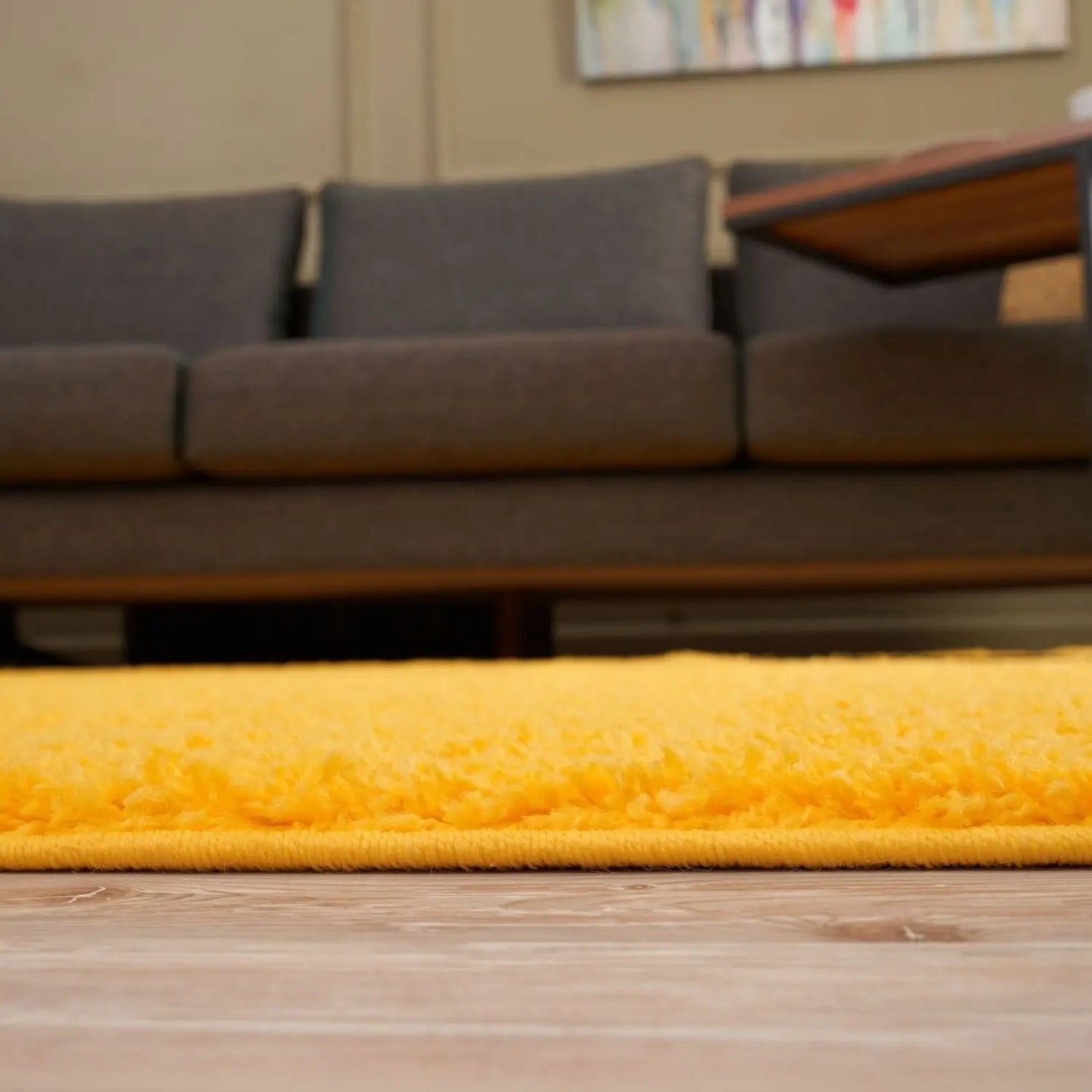 Myshaggy Solid Yellow Rug