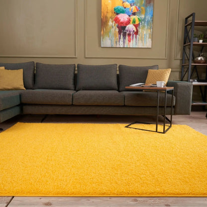 Myshaggy Solid Yellow Rug
