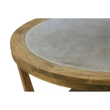 Natural Alder Wood Coffee Table with Zinc Plate Inset, Merdeka