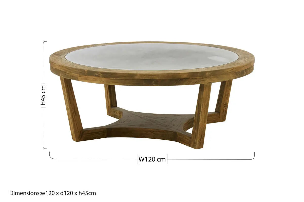 Natural Alder Wood Coffee Table with Zinc Plate Inset, Merdeka