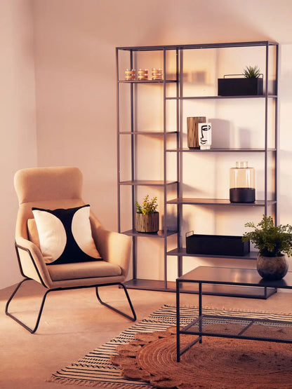 Natural Chair with Black Metal Frame | Stockholm