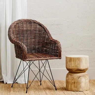 Natural Croco Rattan Chair | Manado