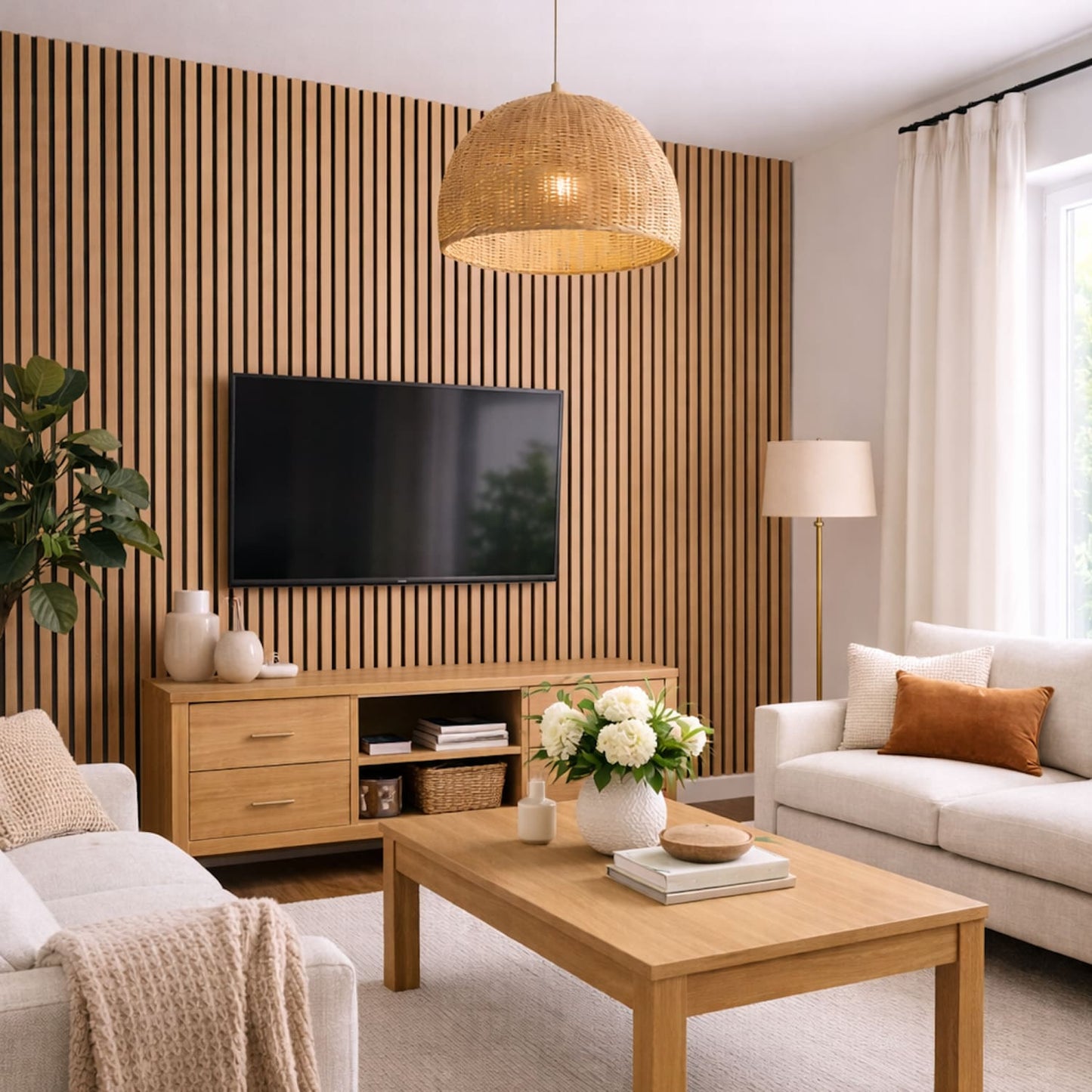 Natural Oak Acoustic Wall Panels - Wall Panel