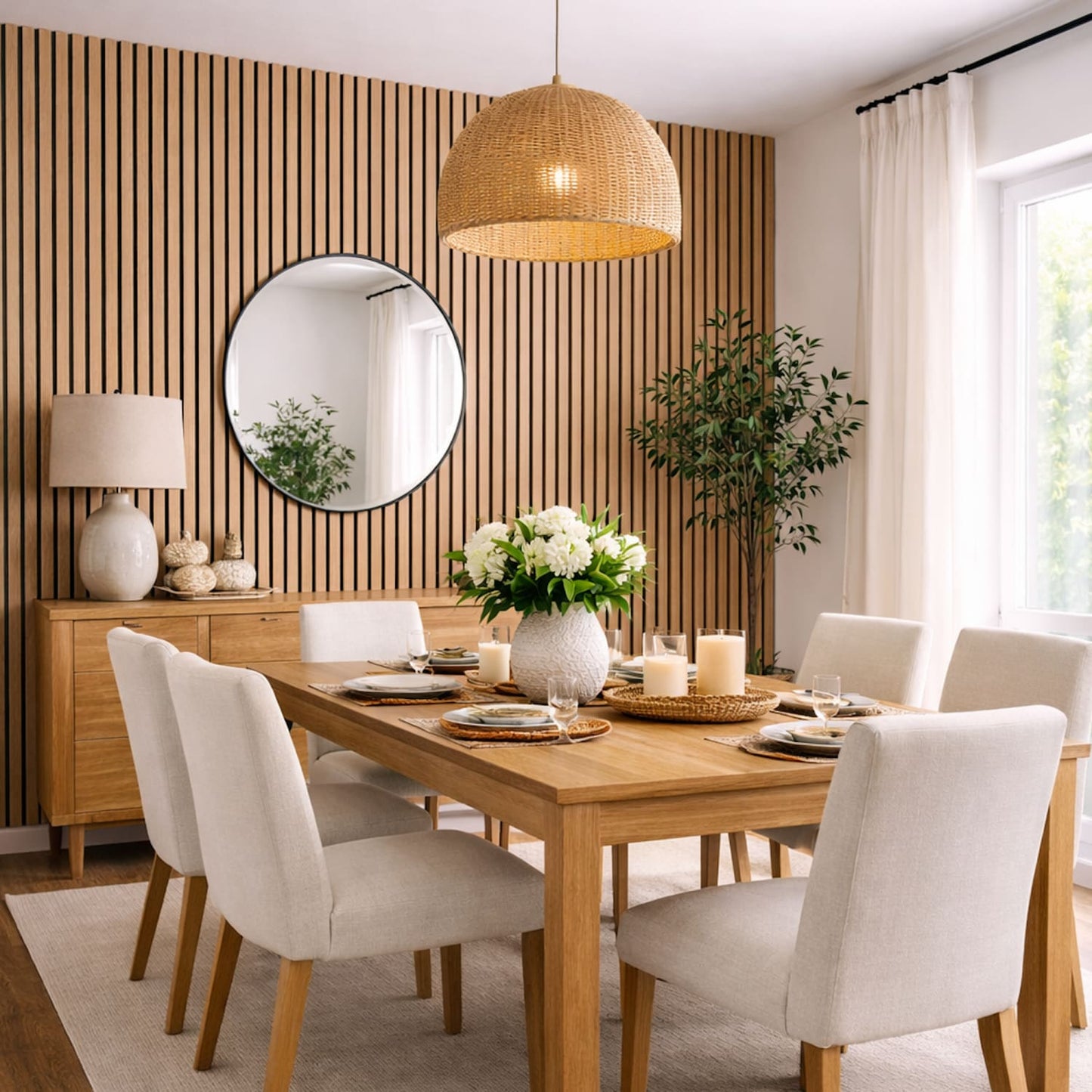 Natural Oak Acoustic Wall Panels - Wall Panel