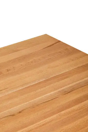 Natural Oak Wood Rectangular Coffee Table with Gold Finish, Jarloi
