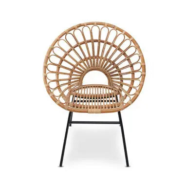 Natural Rattan Flared Back Chair | Java