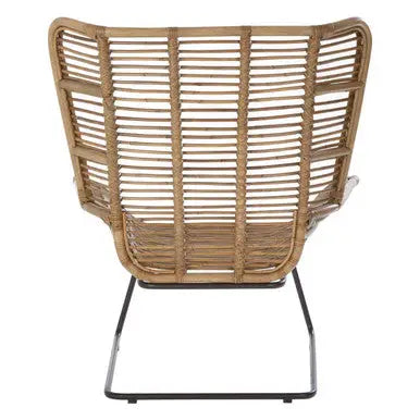 Natural Rattan Lounge Chair and Footstool | Manado