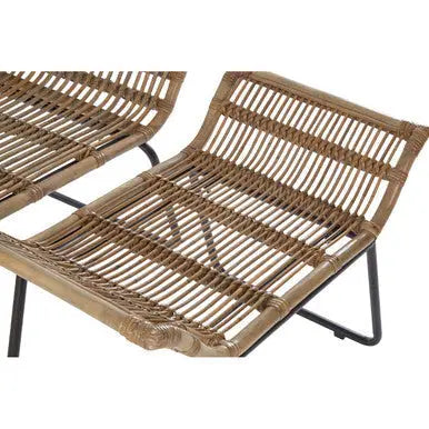 Natural Rattan Lounge Chair and Footstool | Manado