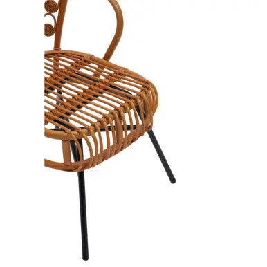 Natural Rattan Scalloped Back Chair | Java