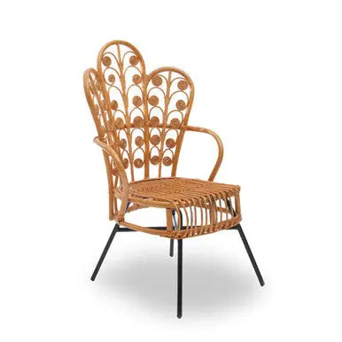 Natural Rattan Scalloped Back Chair | Java