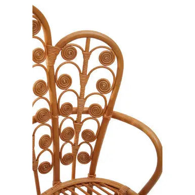 Natural Rattan Scalloped Back Chair | Java