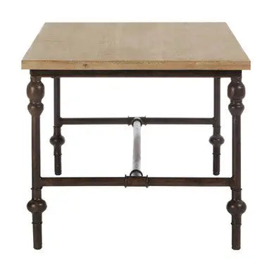 Natural Rectangular Coffee Table with Distressed Fir Wood Top, Tribeca