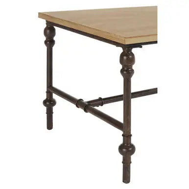 Natural Rectangular Coffee Table with Distressed Fir Wood Top, Tribeca