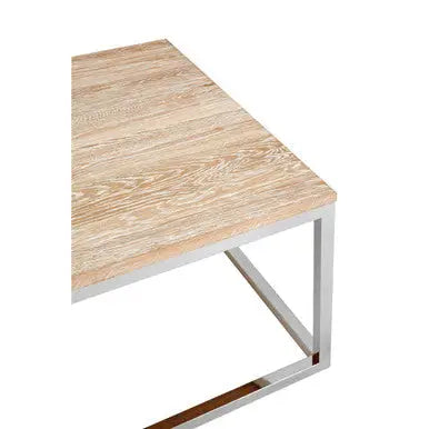 Natural Rectangular Coffee Table with Oak Wood Top, Hampstead