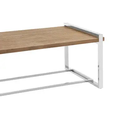 NaturaL Rectangular Coffee Table with Recycled Elm Wood Top, Menteng