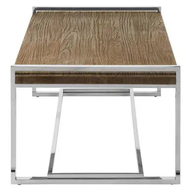 NaturaL Rectangular Coffee Table with Recycled Elm Wood Top, Menteng