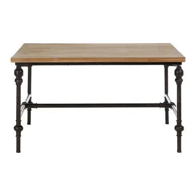 Natural Square Coffee Table with Fir Wood Top, Tribeca