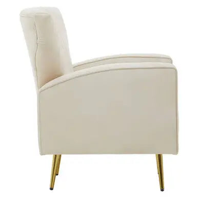 Natural Velvet Armchair | Hayley
