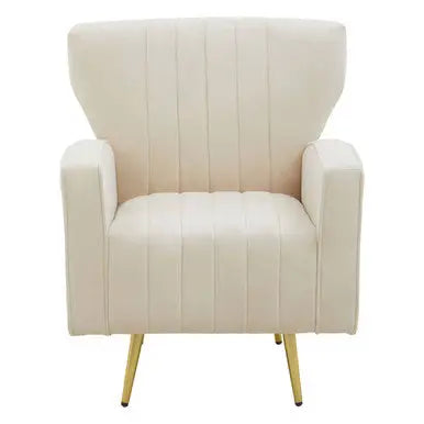 Natural Velvet Armchair | Hayley
